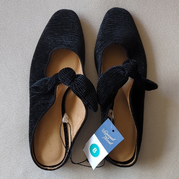 Universal Thread Shoes - Universal Thread - Velvet Bow Flat Mules